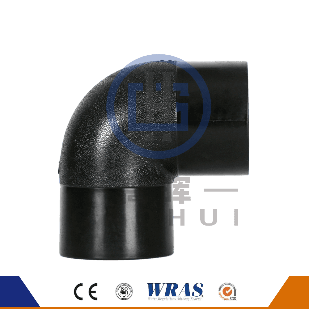 HDPE cot cot cot 90 ° montaj de conducte de plastic pentru apă rece și drenaj